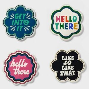 4pc Stoneware Sentiments Coaster Set - Tabitha Brown for Target